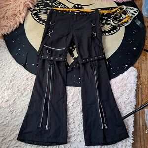 Tripp nyc flared wide leg bondage pants